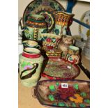 SHORTER AND SONS STUDIO POTTERY etc to include Medina and Mendiza pattern jugs, bowl, tray, vases,