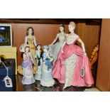 SIX COALPORT FIGURINES, to include limited edition 'Millennium Debut' No 426/7500 and 'Beth' (15th