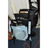 A DRIVE FOLDING MOBILITY WHEEL CHAIR, together with a foldable disability commode and boxed Lite