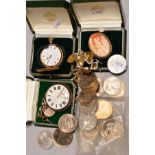 A SELECTION OF JEWELLERY, POCKET WATCHES AND COINS, to include an early 20th century silver pocket