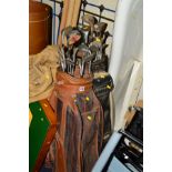 TWO VINTAGE BAGS WITH CLUBS (2)