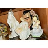 A ROYAL DOULTON CHARACTER JUG AND FOUR LIMITED EDITION COALPORT FIGURES, 'Count Dracula' D7053 (