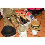 A BOWLER HAT, 'The Rochester' size 65/8, a Lincoln Bennett & Co straw boater, No 10005-08, a