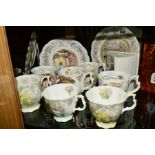 ROYAL DOULTON BRAMBLY HEDGE TABLEWARES AND TRINKETS, to include wall clock 'Harvest Mice', '