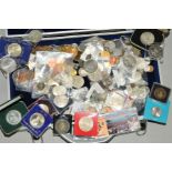 AN ALUMINUM CASE OF MIXED WORLD COINS