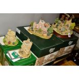 FOUR BOXED LILLIPUT LANE SCULPTURES FROM CELEBRATING THE MILLENNIUM AND BRITAINS HERITAGE