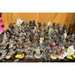A LARGE QUANTITY OF LORD OF THE RINGS NLP METAL MINIATURES, to include 'Elrond', 'Dwarf Warrior', '