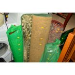 FIVE VARIOUS RUGS and a suitcase (6)