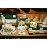 ELEVEN BOXED LILLIPUT LANE SCULPTURES, British black backstamp, 'Country Living in Winter' L2438, '