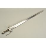 A STEEL CONSTRUCTED SWORD, in the style of being a Viking sword, the blade is 82cm long and has a '