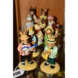 A SET OF FOUR LIMITED EDITION JAZZ BAND BUNNYKINS, 'Banjo Player' DB182, No58/2500, 'Clarinet