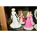 FIVE ROYAL DOULTON FIGURES AND A TOBY JUG, 'Easter Parade' limited edition No 8512/1500, 'Sleeping