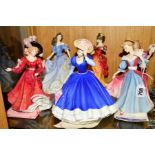 SIX ROYAL DOULTON FIGURES OF THE YEAR, 'Amy' H1991, HN3316 (seconds), 'Mary' 1992, HN3375 (signed to