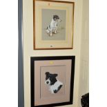 JOHN MOULD (BRITISH CONTEMPORARY), a pastel study of a terrier dog 'Mutley', signed and dated