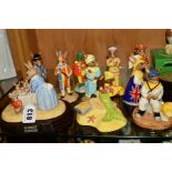 TEN ROYAL DOULTON LIMITED EDITION BUNNYKINS FIGURES, 'Bath Night' DB241, No3814/5000, on plinth, '