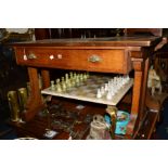 A MID 19TH CENTURY OAK ABBESS' TABLE IN THE MANNER OF EDWARD WELBY PUGIN (1834-1875), possibly later