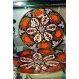 A PAIR OF HAMILTON IMARI PATTERN CABINET PLATES, by Derby Ceramic Art Studios, approximate diameters