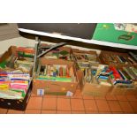 EIGHT BOXES BOOKS AND MAPS ETC, to include Ordnance Survey maps etc