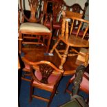 A REPRODUCTION MAHOGANY AND YEW WOOD BANDED CIRCULAR BREAKFAST TABLE, diameter 153cm x height 75cm