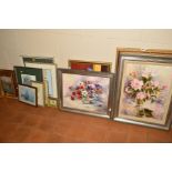 PICTURES AND PRINTS, to include still life flower studies by Gladys Lacey, maritime pictures by