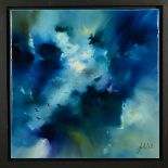 JULIE ANN SCOTT (BRITISH CONTEMPORARY) 'REACHING TOWARDS YOU' an atmospheric study of clouds with