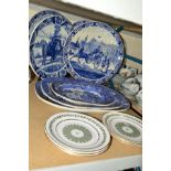 A QUANTITY OF PLATES AND CHARGERS, comprising a set of six Spode Provence pattern 23cm plates, three