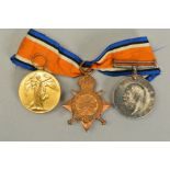 A WWI 1914-15 STAR TRIO OF MEDALS, correctly named to Pte 16007 H.W. Peake, Coldstream Guards, no