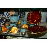 CARLTON TEAWARES etc, to include Bleu Royal part tea service to include cups, saucers, teapot,