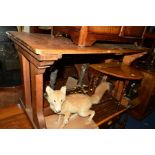 A MID 19TH CENTURY OAK TABLE IN THE MANNER OF EDWARD WELBY PUGIN (1834-1875), with a replacement