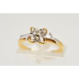 A SINGLE STONE DIAMOND RING, designed as a brilliant cut diamond in a four claw tension setting to