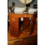 AN EARLY 20TH CENTURY ART DECO STYLE MAHOGANY AND INLAID OCCASIONAL TABLE, canted corners, four