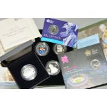 A SMALL PACKAGE OF UK COINS, to include a silver proof 2015 Princess Charlotte five pound coin in