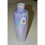 A RUSKIN POTTERY HIGH FIRED VASE, of tapering form, shape No.271, decorated in a lavender lustre