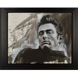 JEN ALLEN (BRITISH CONTEMPORARY) 'JAMES DEAN - DISCOVERY', a portrait of the iconic film star,