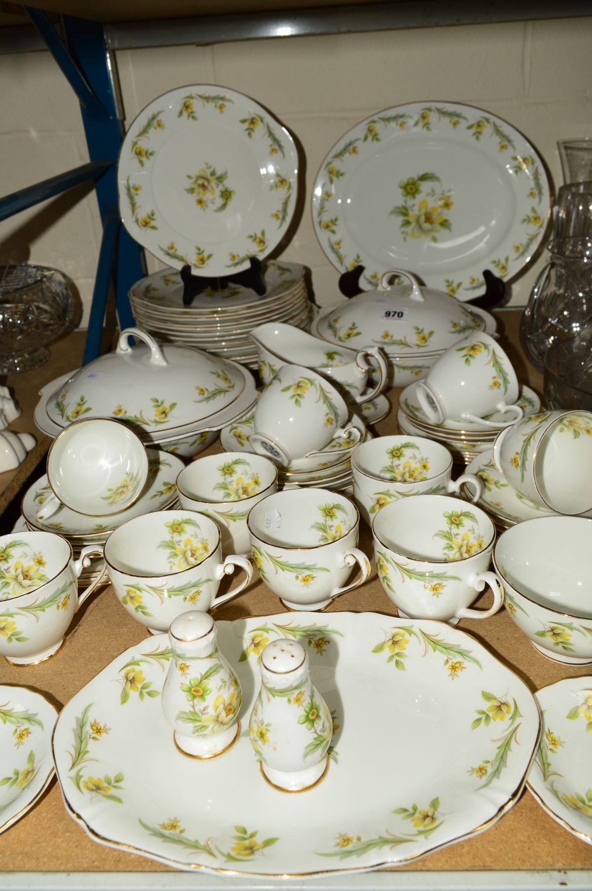 ROYAL GRAFTON 'EVESHAM' PATTERN DINNER AND TEA WARES, including servers and covers, oval platter,