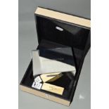 A SILVER PLATE LINKS OF LONDON CIGARETTE BOX, laser engraved with Lehman Brothers to the case lid,