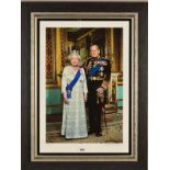 JOHN SWANNELL (BRITISH 1946) 'HM QUEEN ELIZABETH II AND HRH PRINCE PHILLIP - 2012', a limited