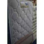 A SLUMBERLAND SINGLE DIVAN BED, mattress and headboard