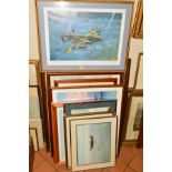 ELEVEN ROYAL AIR FORCE THEMED PRINTS to include examples by Gerald Coulson, Geoff Bell, Eric Day,