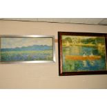 AFTER RENOIR 'LA SKIFF', an artagraph edition print, framed, approximate size 66cm x 86cm,