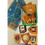 A COLLECTION OF RAF SQUADRON PLAQUES etc, to include a Caterpillar Club Association plaque named