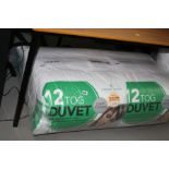 SIX BRAND NEW AND PACKAGED SARAH JAYNE SINGLE DUVETS, 12 tog