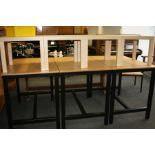 FOUR IKEA LACK OCCASSIONAL TABLES, in maple finish all 55x55x45cm (s.d)