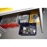 FOUR BOXES CONTAINING A QUANTITY OF CHEMISTRY EQUIPMENT including Bunsen burners, test tube racks,