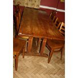 AN EARLY 20TH CENTURY OAK REFECTORY TABLE, with 1'' thick solid oak top 305cm(10ft) long, 82cm (