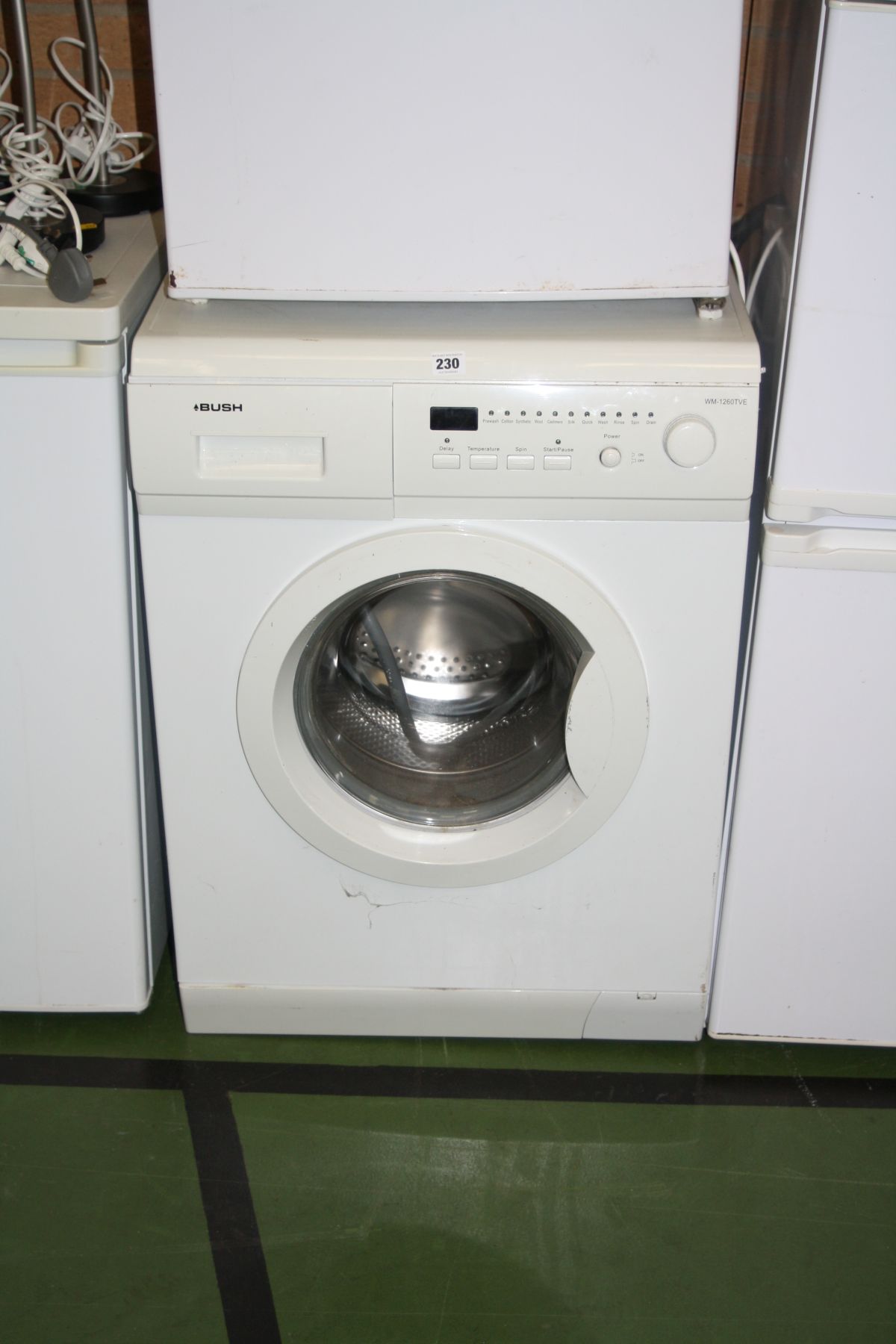 A BUSH WM-1260TVE WASHING MACHINE, 60cm wide