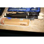 THREE ALLOS RECORDERS AND A FLAGELET, (sd)