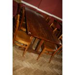 AN EARLY 20TH CENTURY OAK REFECTORY TABLE, with 1'' thick solid oak top 305cm(10ft) long, 82cm (