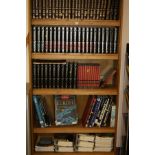 FIVE SHELVES OF REFERENCE BOOKS, all mostly Britannica Macropedia (bookcase not included)