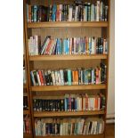 FIVE SHELVES OF FICTIONAL BOOKS, by authors such as Dickens, Roald Dahl, Stephen Donaldson,